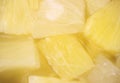 Close view of pineapple chunks