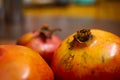 Close view of Pomegranate fruit rich in anti oxidants