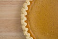 Close view pumpkin pie on table Royalty Free Stock Photo