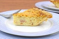 Close view quiche lorraine