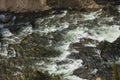 Close view of rapids in the Yellowstone River, Wyoming. Royalty Free Stock Photo