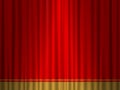 Theater red gold curtain Royalty Free Stock Photo