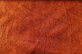 Close view of reddish orange artificial suede Royalty Free Stock Photo