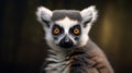 Close view of ring tailed lemur. Created with Generative Ai technology Royalty Free Stock Photo