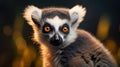 Close view of ring tailed lemur. Created with Generative Ai technology Royalty Free Stock Photo
