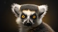 Close view of ring tailed lemur. Created with Generative Ai technology Royalty Free Stock Photo