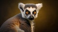 Close view of ring tailed lemur. Created with Generative Ai technology Royalty Free Stock Photo