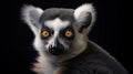 Close view of ring tailed lemur. Created with Generative Ai technology Royalty Free Stock Photo