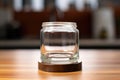 close view of a rounded glass cupping jar base Royalty Free Stock Photo