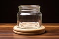 close view of a rounded glass cupping jar base Royalty Free Stock Photo