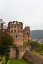 Close view of the ruins of the Heidelberg castle in Germany Royalty Free Stock Photo
