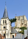 Sainte-Croix church and keep of the medieval castle of Montrichard