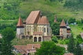 Close view of the saxon fortified church from Biertan, Romania