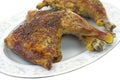 Close view seasoned chicken