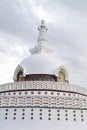 Close view of Shanti Stupa Royalty Free Stock Photo