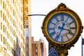 Sidewalk clock at 5th Avenue in New York downtown, USA Royalty Free Stock Photo