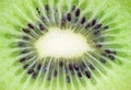 Close view of sliced kiwi fruit