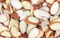 Close View Sliced Raw Almonds Royalty Free Stock Photo