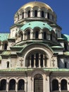 Close view of Sofia cathedral dedicated to Saint Alexander Nevsky Royalty Free Stock Photo