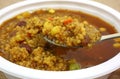 Spicy Couscous and Minestroni Soup Spoon