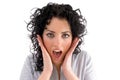 Close view of surprised beautiful female Royalty Free Stock Photo