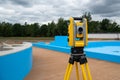 Theodolite on the construction site