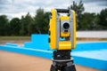 Theodolite on the construction site