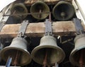 carillon, close view to church bells