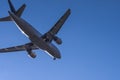 Close view to landing passenger jet at munich