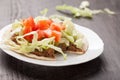 Close view of tostada