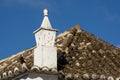 Traditional algarvian chimney on the city of Tavira, Algarve, Portugal