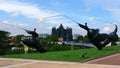 Dancing statues in the Futuroscope near Poitiers