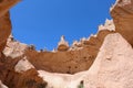 Close view of a tuff cave in zelve open air museum, cappadocia Royalty Free Stock Photo