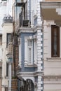 View of Turkish house facades with ornaments