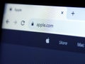 Apple company website Royalty Free Stock Photo