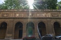 The close view of the Via della`Independeza in Bologna Italy