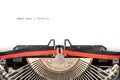 close view of vintage typewrite Royalty Free Stock Photo