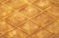 Close view of waffle cookie