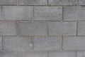 Close view of wall made of gray concrete masonry units Royalty Free Stock Photo