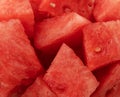 Close view of watermelon chunks