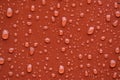 Close Waterdrops On Red Paint At Amsterdam The Netherlands 31-1-2022 Royalty Free Stock Photo