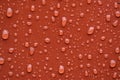 Close Waterdrops On Red Paint At Amsterdam The Netherlands 31-1-2022