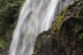 Close waterfall rocks.