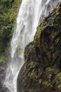 Close waterfall rocks.