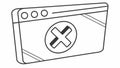 A close window button with an X for user interfaces, vector design Generative AI Royalty Free Stock Photo