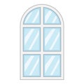 Close window frame icon, cartoon style