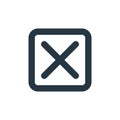 close window icon vector from essentials ui concept. Thin line illustration of close window editable stroke. close window linear