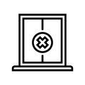 close window line icon vector illustration