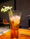 a refreshing ice tea to end your busy day Royalty Free Stock Photo