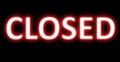 Closed banner neon sign